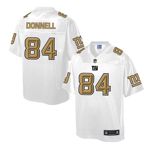 Men's Game Larry Donnell Nike Jersey White - #84 Pro Line Fashion NFL New York Giants